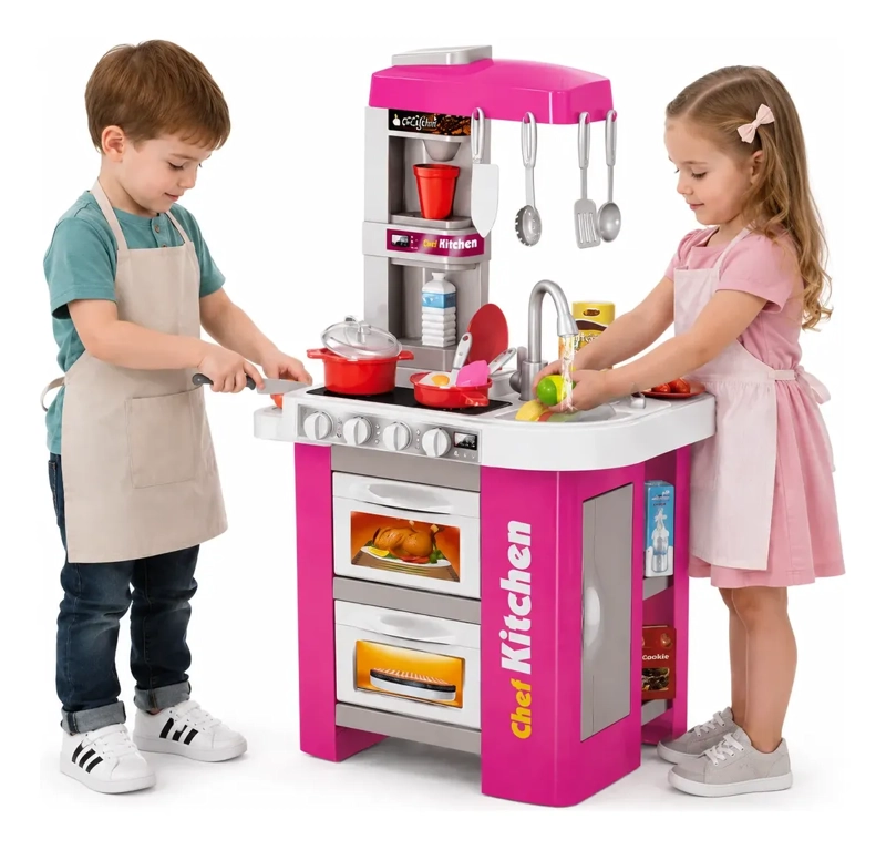 COCINA DE JUGUETE MODERN KITCHEN CON LUZ, SONIDO 49PCS - 1