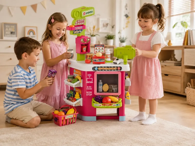 SET SUPERMERCADO INFANTIL INTERACTIVO 67 PIEZAS LUZ Y SONIDO - 4
