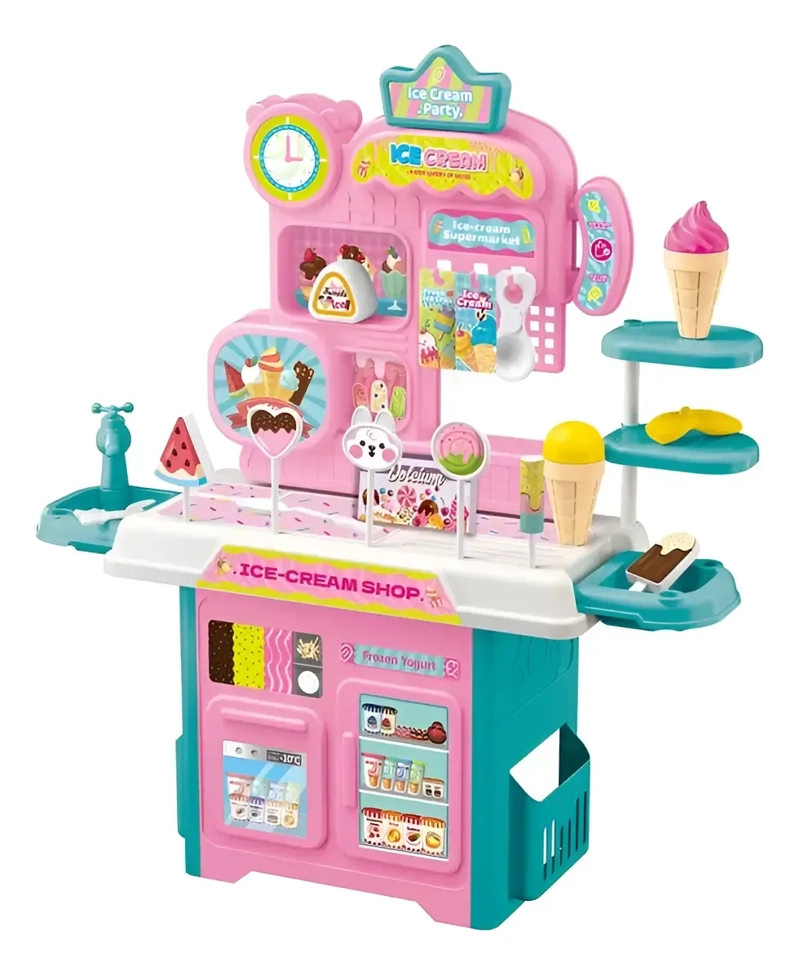 SET DE HELADERIA DE JUGUETE ICE CREAM SHOP 32 PIEZAS CON ACCESORIOS - 5