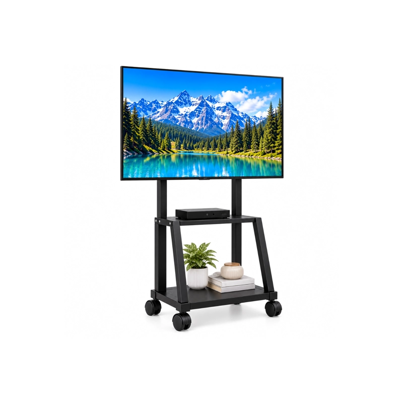 SOPORTE TV RACK MOVIL CON RUEDAS 32 A 75 PULGADAS NEGRO ML1700SSE - 1