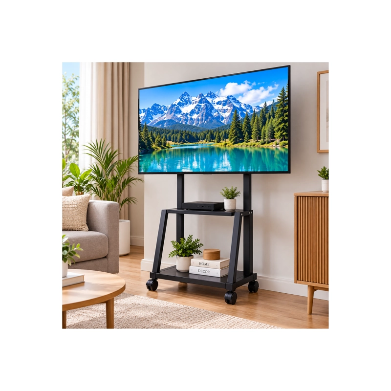 SOPORTE TV RACK MOVIL CON RUEDAS 32 A 75 PULGADAS NEGRO ML1700SSE - 2