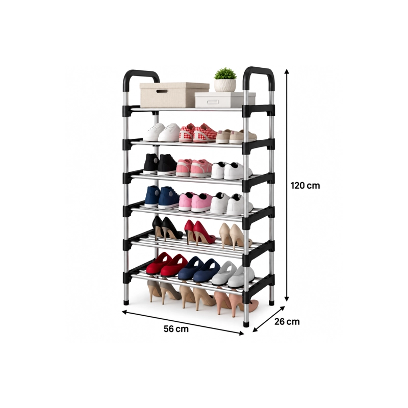 ZAPATERO ORGANIZADOR MODULAR DE 6 NIVELES - ESTANTERIA DESARMABLE DE GRAN CAPACIDAD - 4