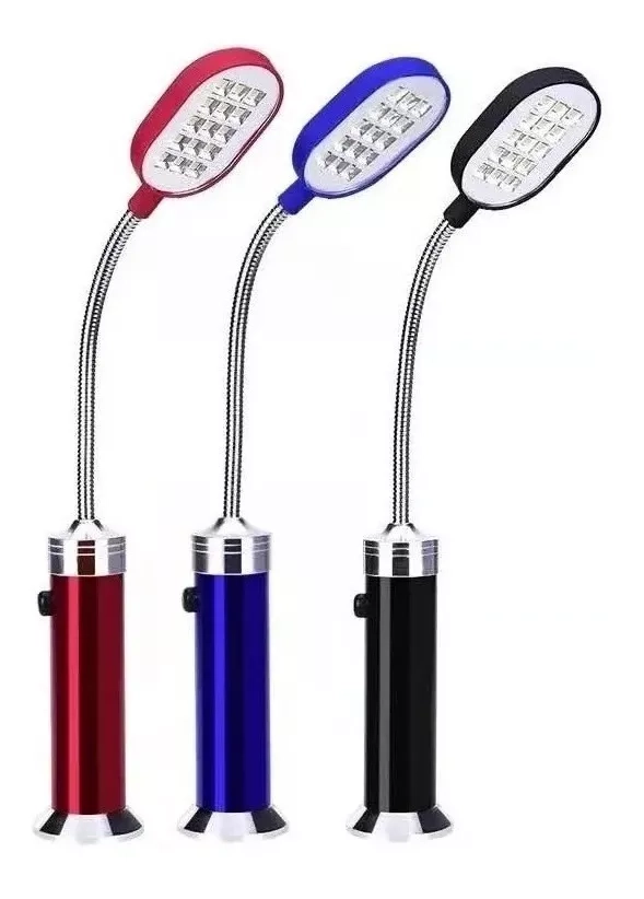 PACK 3 LINTERNA DE MESA METALICA CON BASE MAGNETICA 15 LED - 1