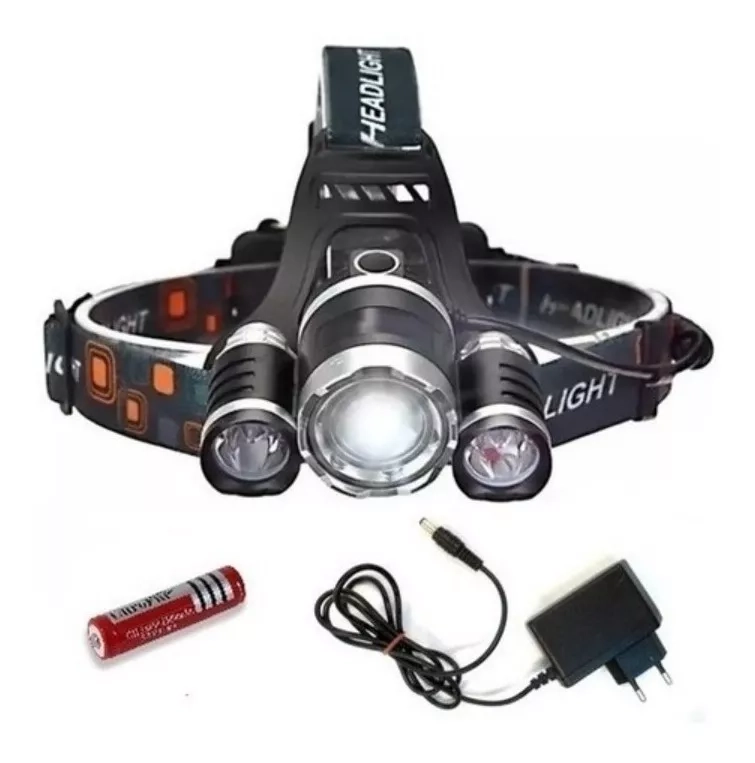 LINTERNA FRONTAL RECARGABLE CINTILLO MINERO LED CREE 300LM - 1