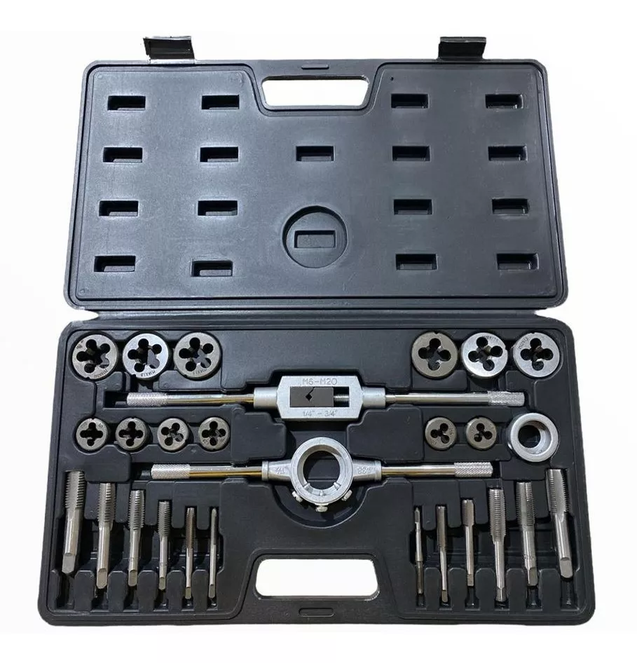 SET HERRAMIENTAS TERRAJAS 27 PIEZAS MACHO HEMBRA ESTUCHE - 1