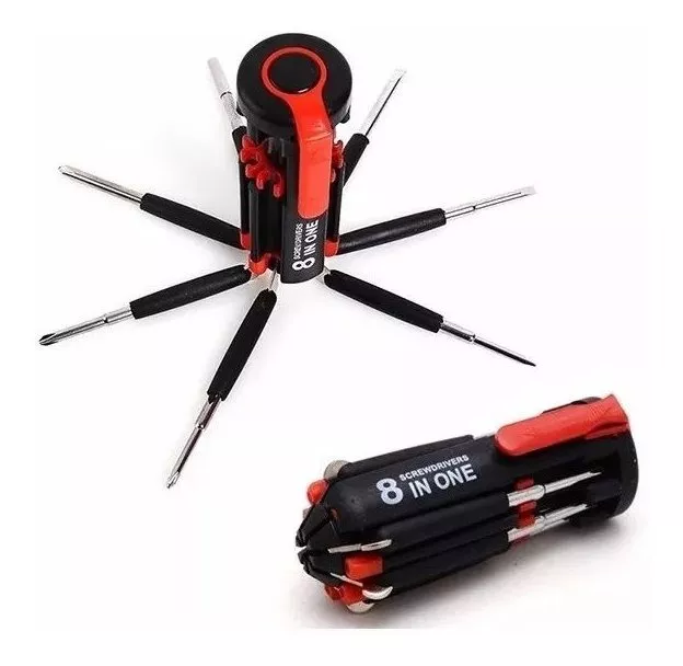 SET HERRAMIENTAS DESTORNILLADOR 15 PIEZAS 8 EN 1 LINTERNA HERRAMIENTA MULTIUSO - 1