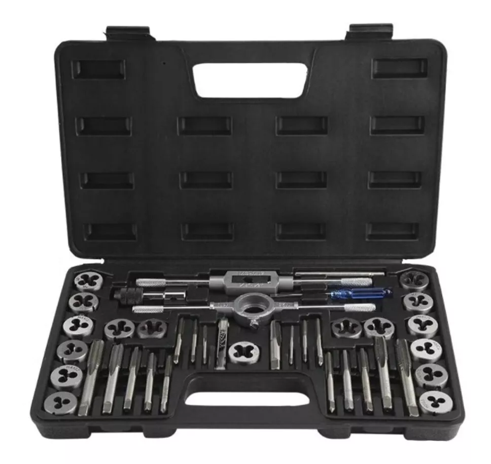 SET HERRAMIENTAS TERRAJA 40 PIEZAS MILIMETRICA MACHOS HEMBRAS - 1