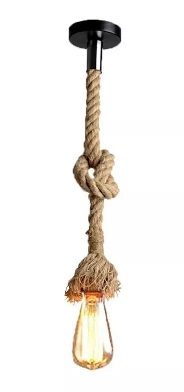 LAMPARA COLGANTE SOGA DECORATIVO VINTAGE E27 - 3