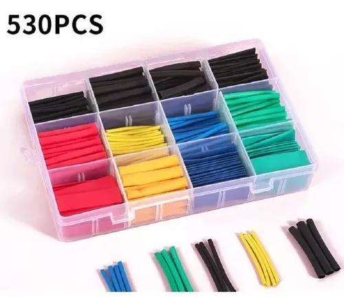 KIT TUBOS TERMORETRACTIL COLORES MIXTOS 530 PIEZAS - 1
