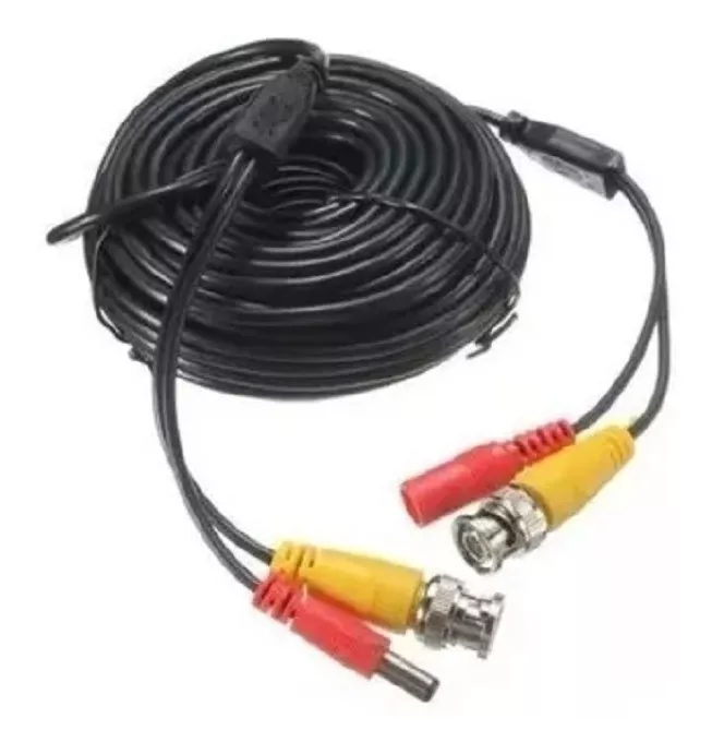 CABLE X4 CÁMARA SEGURIDAD CCTV VIDEO Y PODER BNC 15 MTS - 2