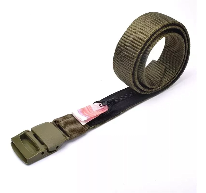 CORREA CINTURON DE LONA PARA HOMBRE CON BOLSILLO - 3