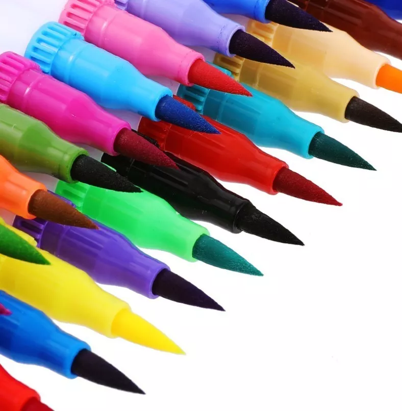 MARCADORES DE DOBLE PUNTA 36 TIPO PINCEL COLORES - 4