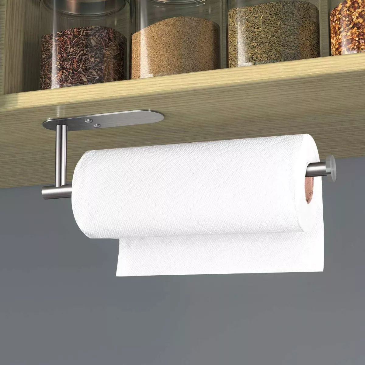 PORTAROLLOS TOALLA DE PAPEL NOVA DE ACERO INOX AUTOADHESIVO - 3