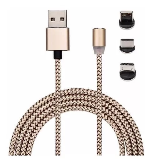 GENÉRICO CABLE MAGNE TICO CON LUZ LED INDICADORA 360° 3 EN 1