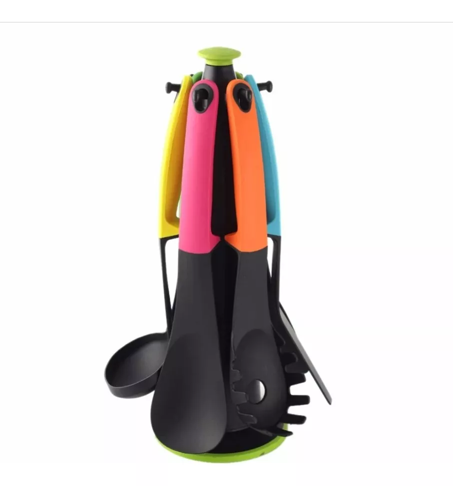 SET 6 UTENSILIOS PARA COCINA CUCHARONES ESPUMADERAS ESPÁTULA - 2