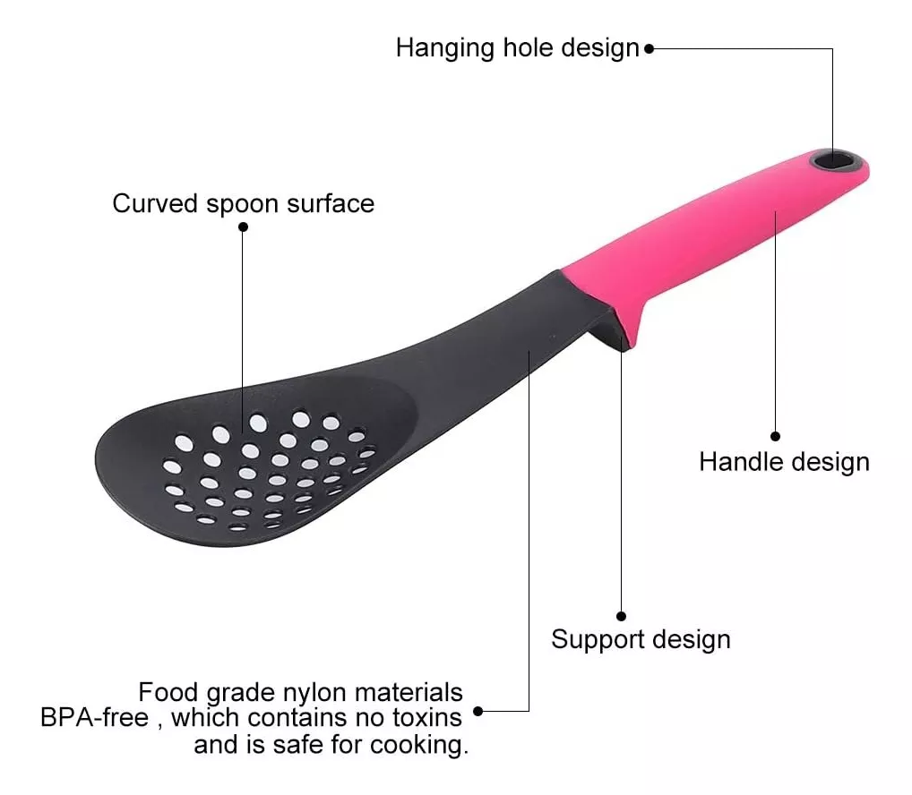 SET 6 UTENSILIOS PARA COCINA CUCHARONES ESPUMADERAS ESPÁTULA - 5