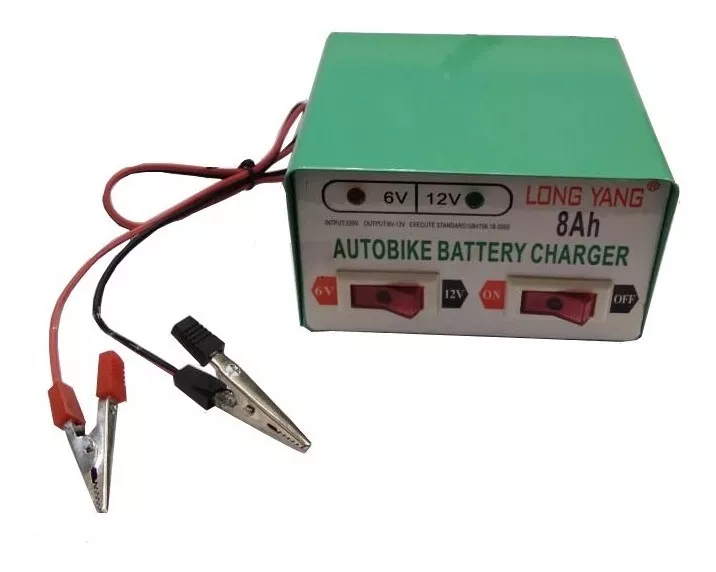 PACK X3 CARGADOR DE BATERIA PARA AUTOS Y MOTOS 12V/6V - 8AH - 1
