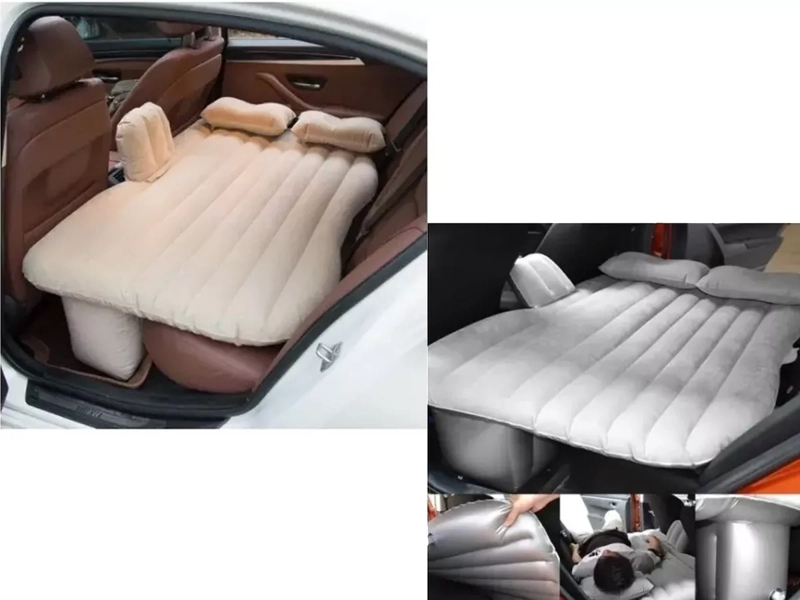 COLCHON INFLABLE CON COMPRESOR 12V Y 2 ALMOHADAS PARA AUTO - 2