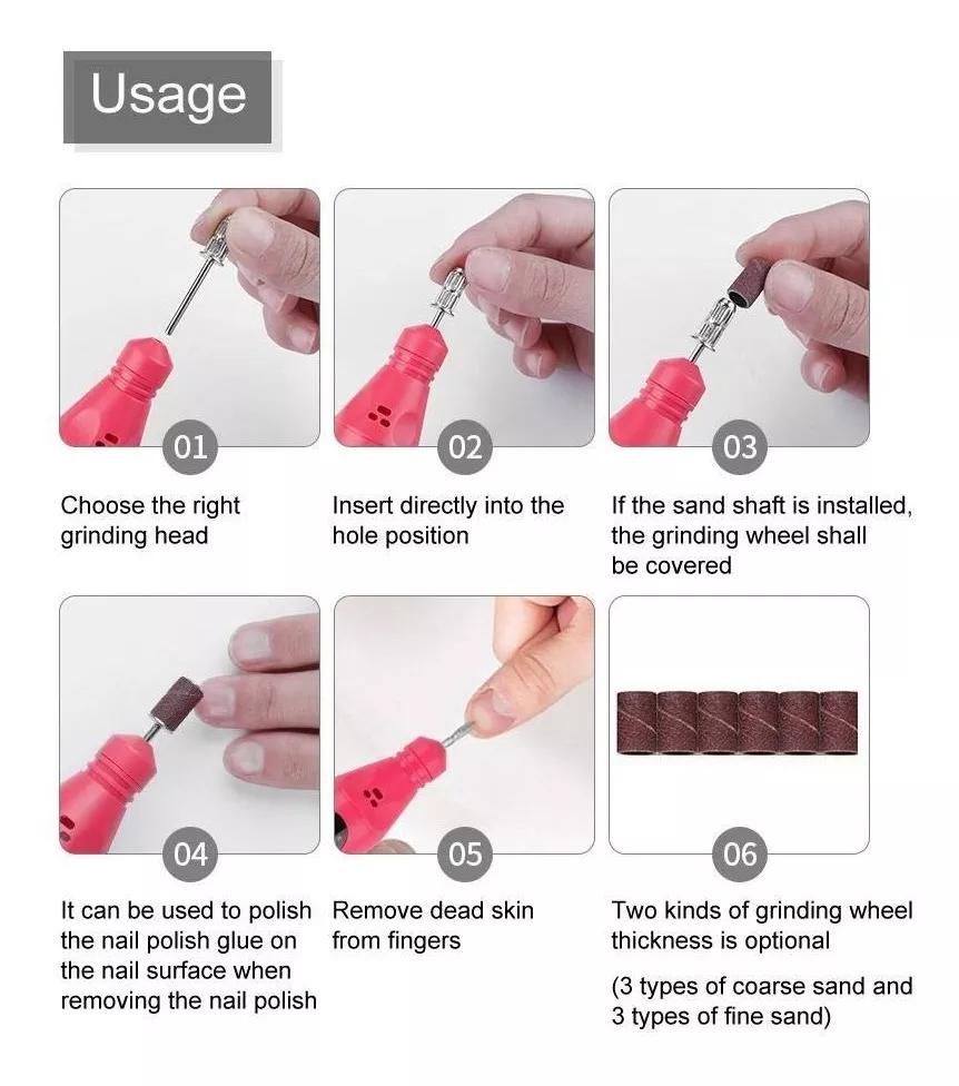TORNO PROFESIONAL PARA MANICURE Y PEDICURE DE UÑAS - 5