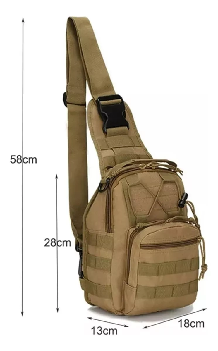BOLSO ALEACIÓN TÁCTICO DE HOMBRO CRUZADO IMPERMEABLE MULTIUSO - 4