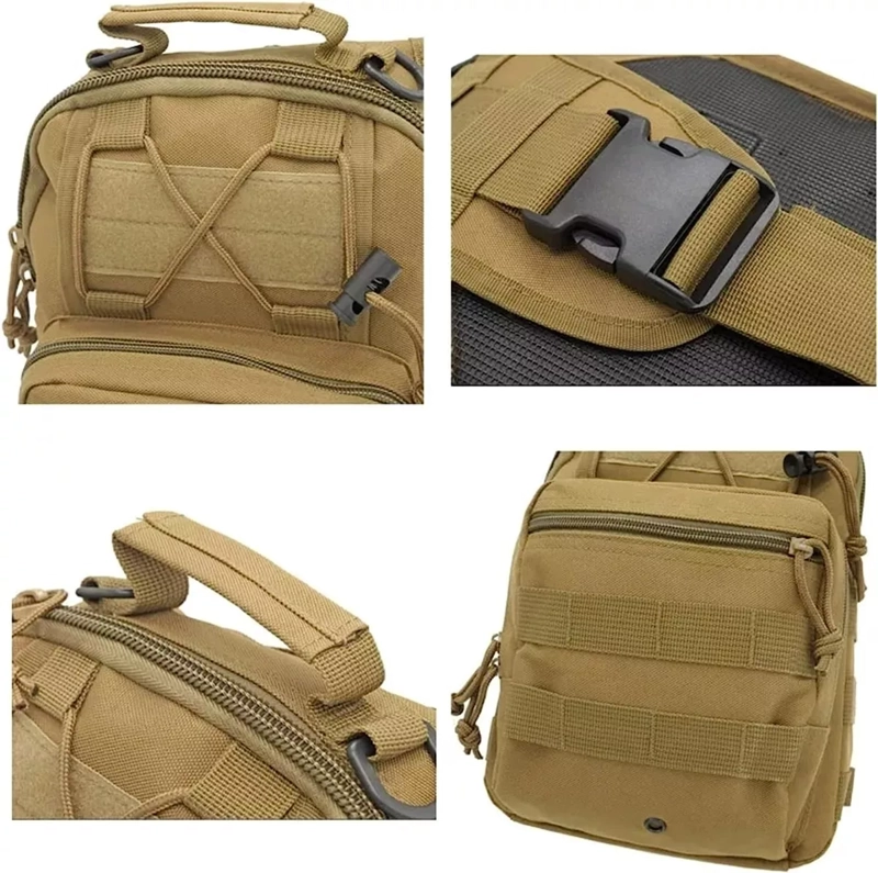 BOLSO ALEACIÓN TÁCTICO DE HOMBRO CRUZADO IMPERMEABLE MULTIUSO - 5