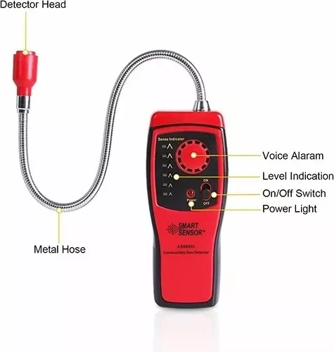 DETECTOR DE FUGA DE GAS SMART SENSOR AS8800L - 5