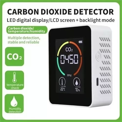 MONITOR DE CALIDAD DEL AIRE CO2 DETECTOR DE DIOXIDO DE CARBO - 2