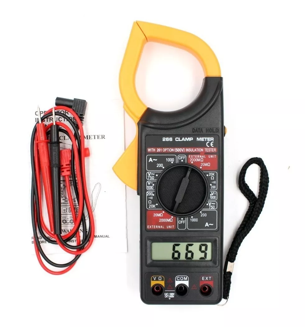 MULTITESTER DIGITAL DE TENAZA SERIE DT-266 AMPERIMETRO - 1