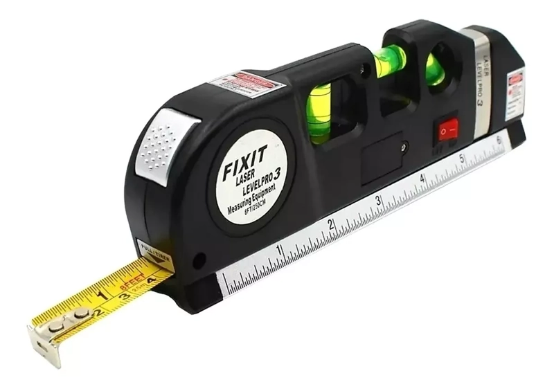 CINTA ME TRICA REGLA NIVEL LASER HORIZONTAL LEVEL PRO 3 MODOS - 1