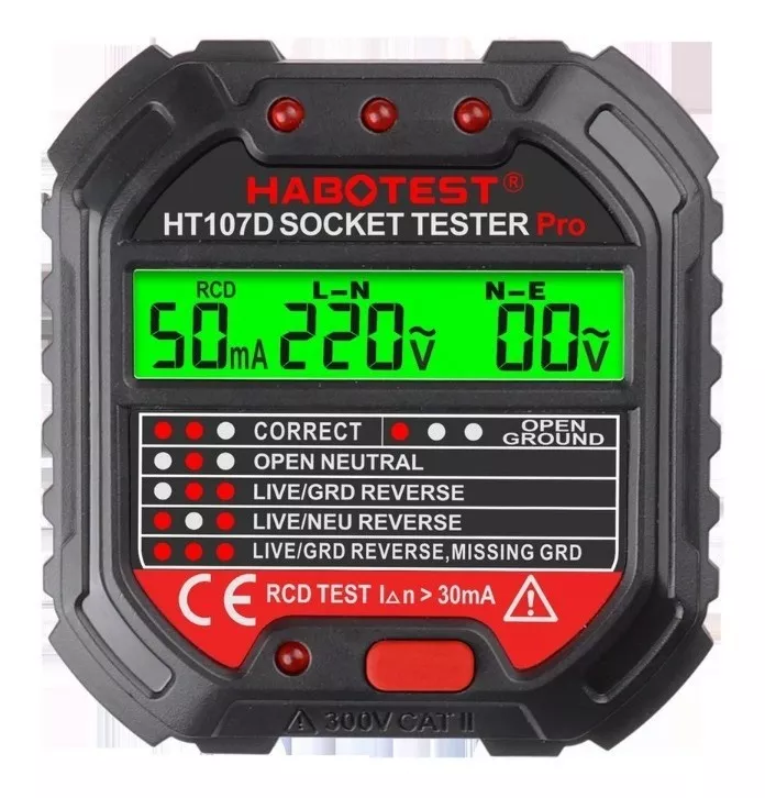 PROBADOR DIFERENCIAL TESTER DE ENCHUFES - 1