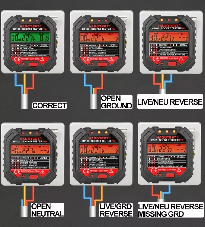 PROBADOR DIFERENCIAL TESTER DE ENCHUFES - 4