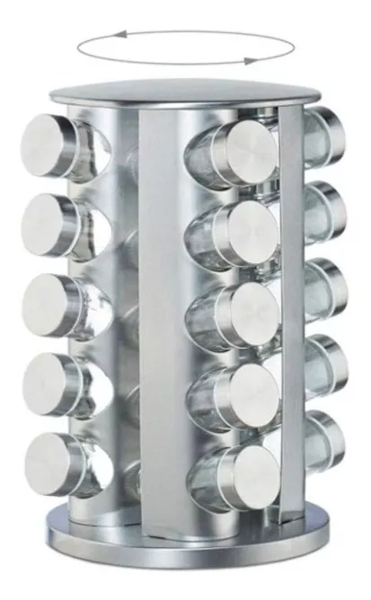 SET CONDIMENTERO ESPECIERO GIRATORIO COCINA 16 PCS - 2