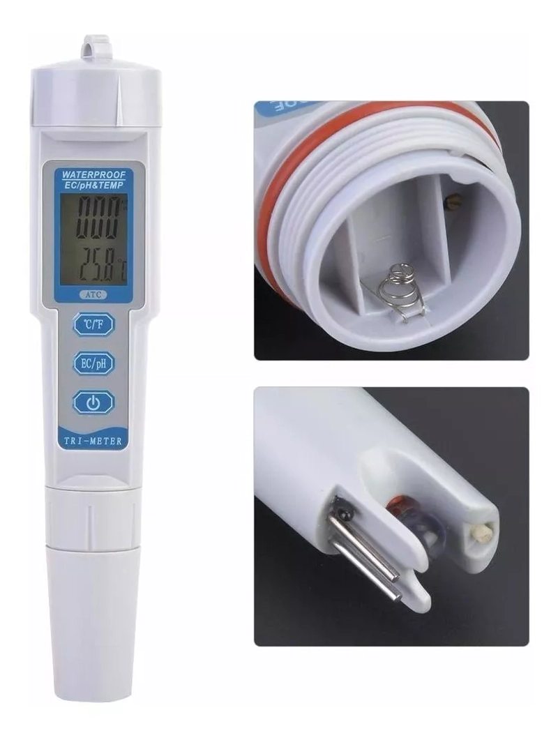 MEDIDOR PH EC Y TEMPERATURA DEL AGUA 3 EN 1 - 5