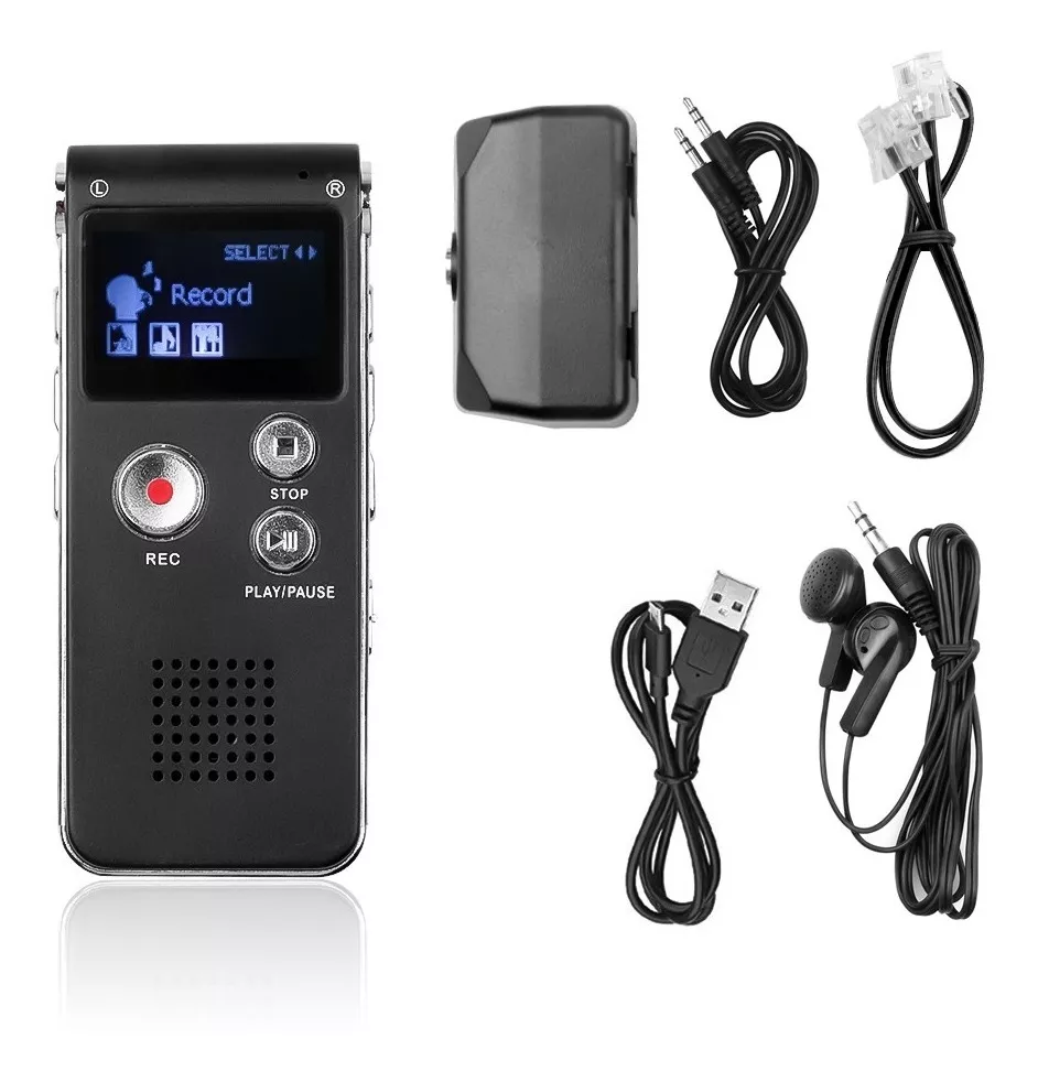GRABADORA DIGITAL PROFESIONAL DE VOZ 8GB MP3 - 1
