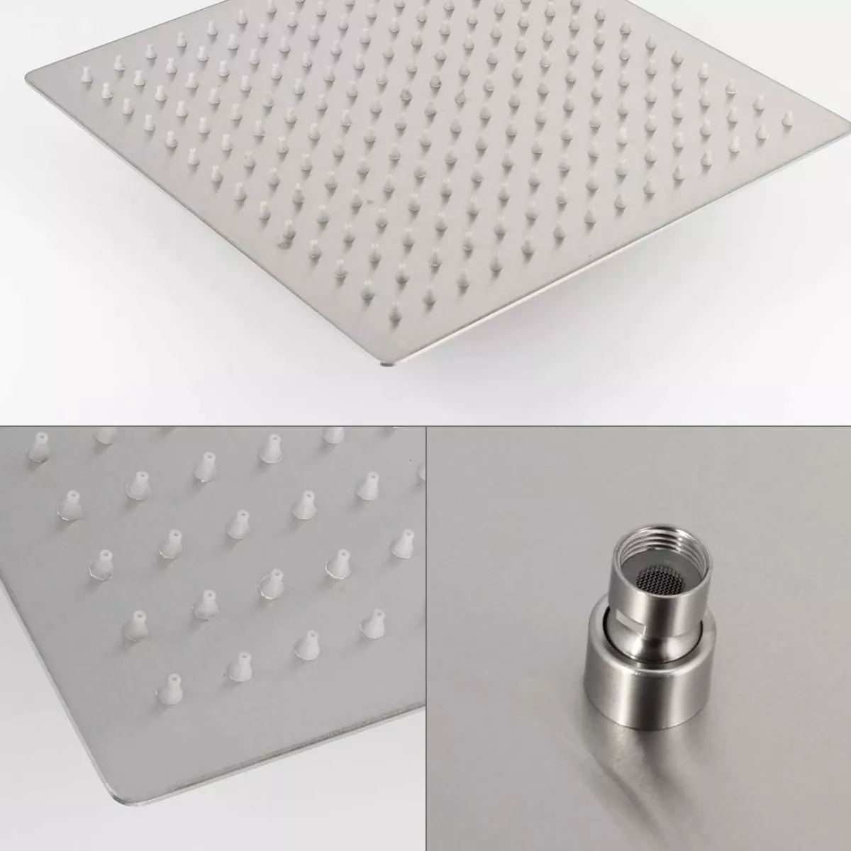 PLATO DUCHA CUADRADO ACERO INOXIDABLE 20 CMS - 3