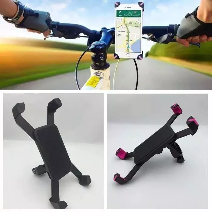 SOPORTE PORTA CELULAR UNIVERSAL MOTO BICI AJUSTABLE 360° - 2