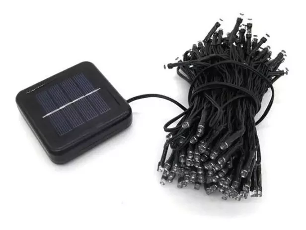 LUCES LED GUIRNALDA SOLAR 200 COLOR BLANCO 20 METROS - 4