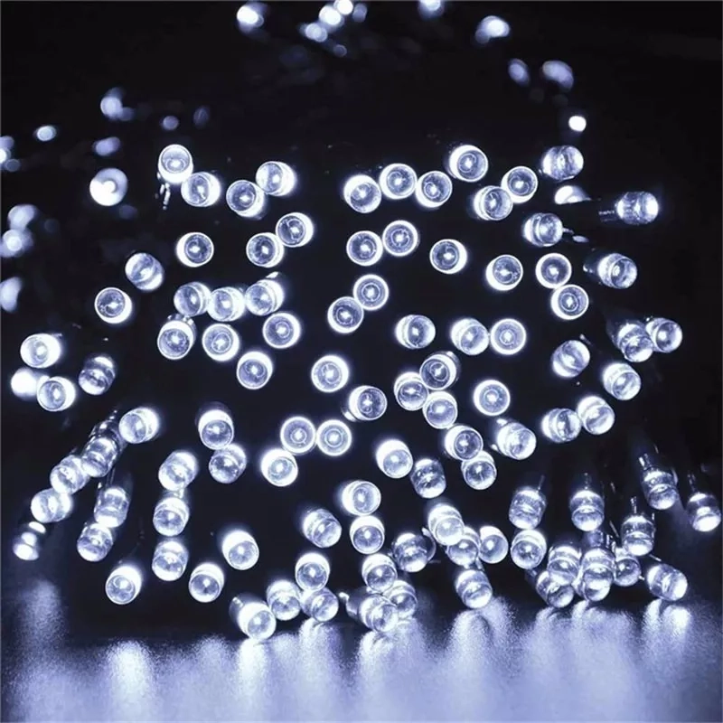 LUCES LED GUIRNALDA SOLAR 200 COLOR BLANCO 20 METROS - 2
