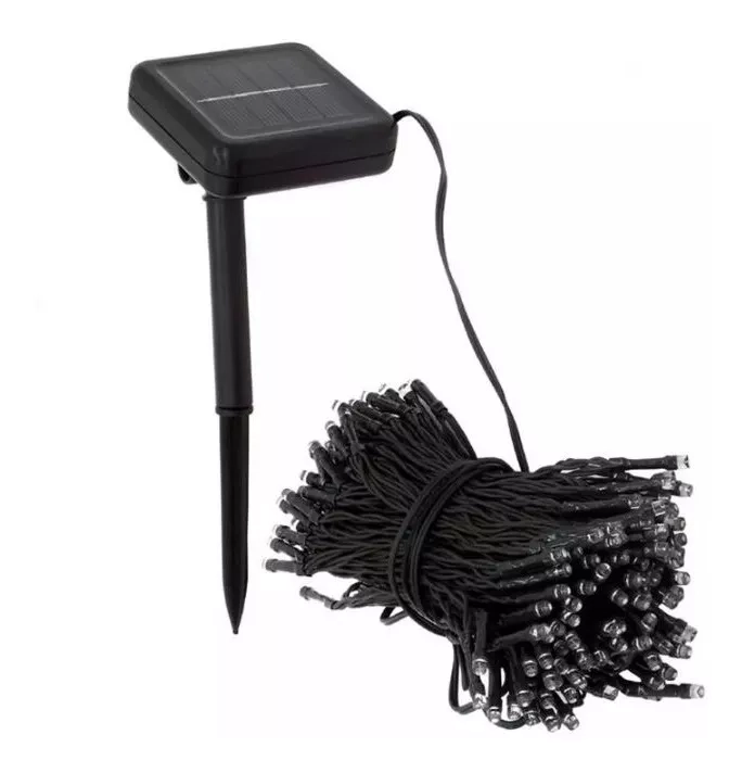 LUCES LED GUIRNALDA SOLAR 200 COLOR BLANCO 20 METROS - 3