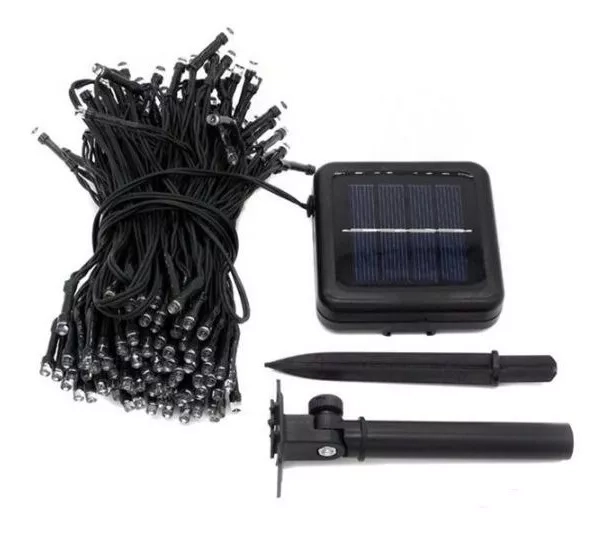 LUCES LED GUIRNALDA SOLAR 200 COLOR BLANCO 20 METROS - 5