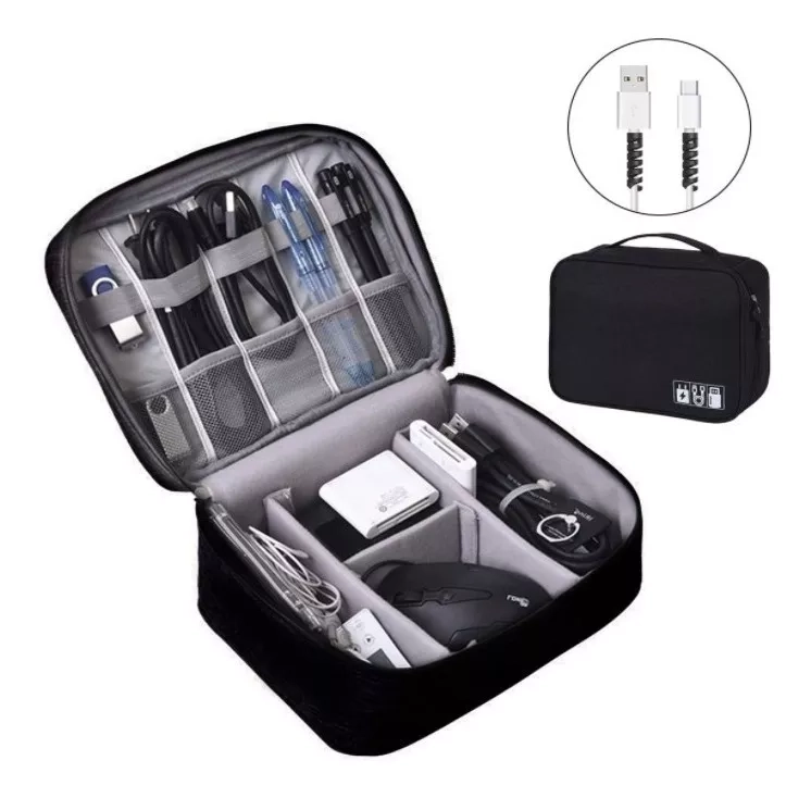 BOLSO ORGANIZADOR DE CABLES Y ACCESORIOS USB VIAJERO - 1