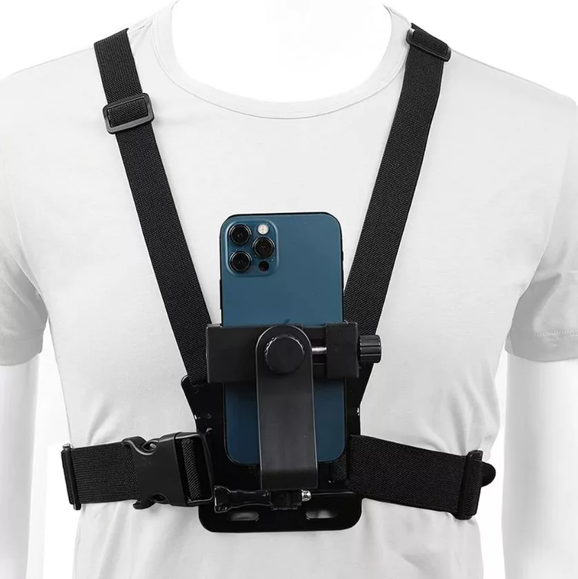 SOPORTE CELULAR AJUSTABLE KIT ARNES DE PECHO CORREA SELFIE - 1