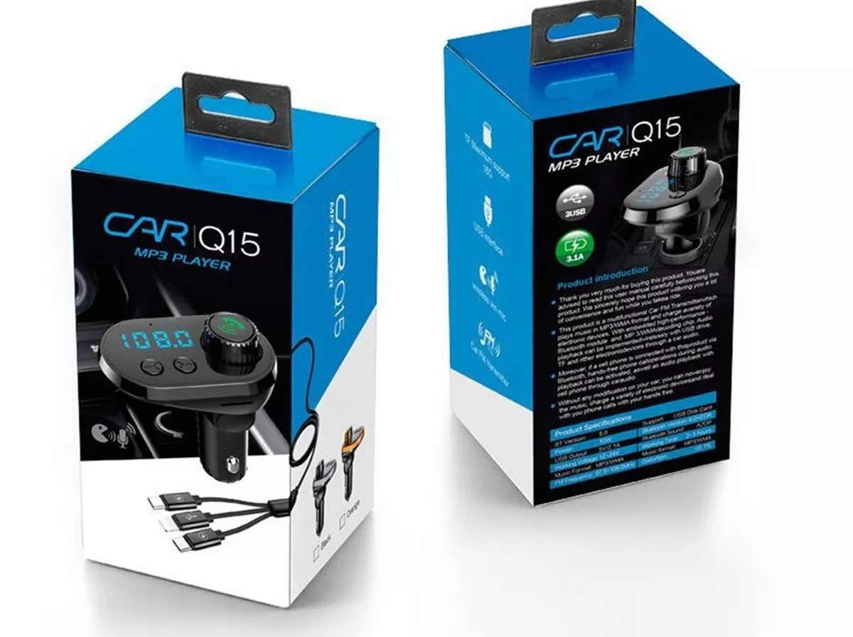 TRANSMISOR 5 EN 1 FM BLUETOOTH USB MP3 AUTO - 2