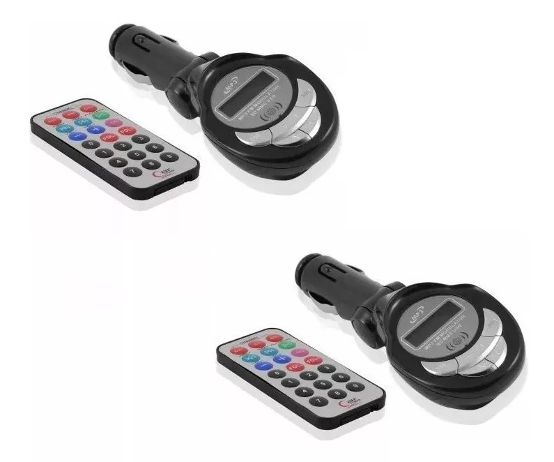 PACK X2 TRANSMISOR MP3 FM RADIO PENDRIVE USB PARA AUTO - 1