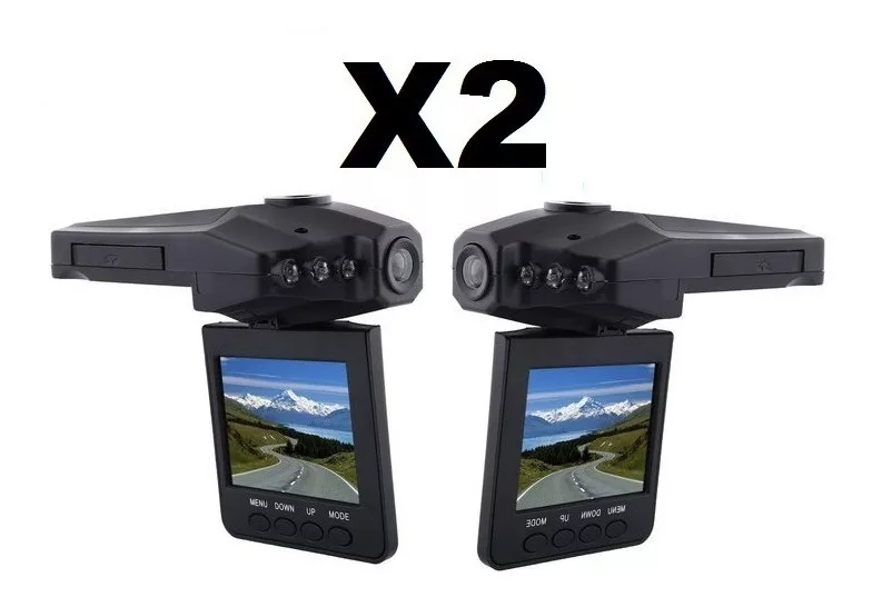 PACK X2 CÁMARA SEGURIDAD AUTO DASH HD LCD - 1