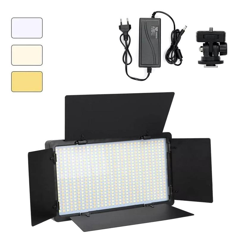 LAMPARA FOTOGRAFICA PROFESIONAL 600 LED BICOLOR 3200-6500K - 1