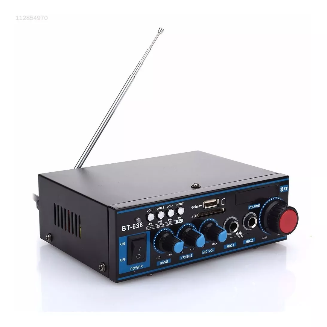 MINI AMPLIFICADOR BT-638 BLUETOOTH DIGITAL HIFI 2CH - 2