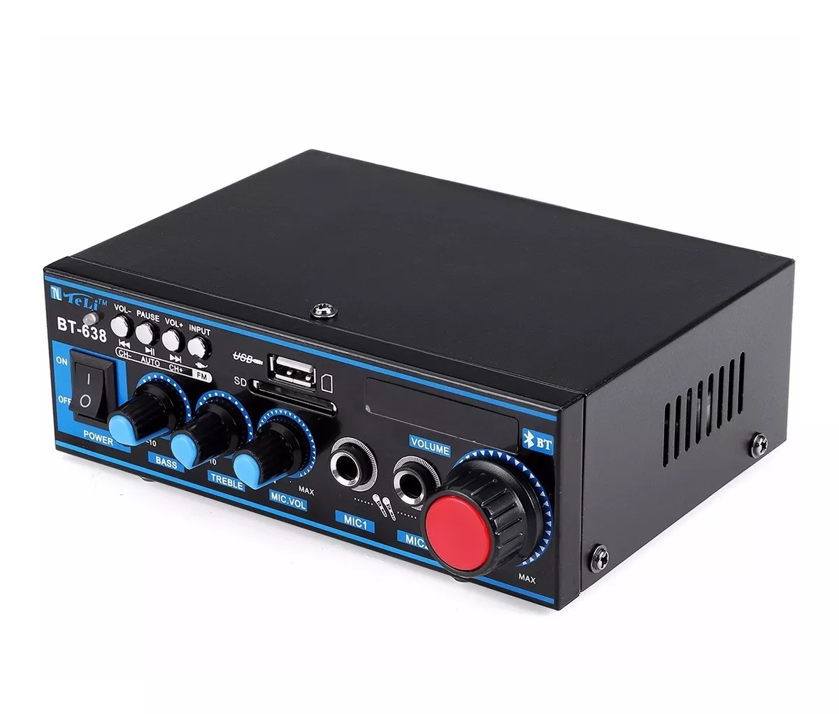 MINI AMPLIFICADOR BT-638 BLUETOOTH DIGITAL HIFI 2CH - 3