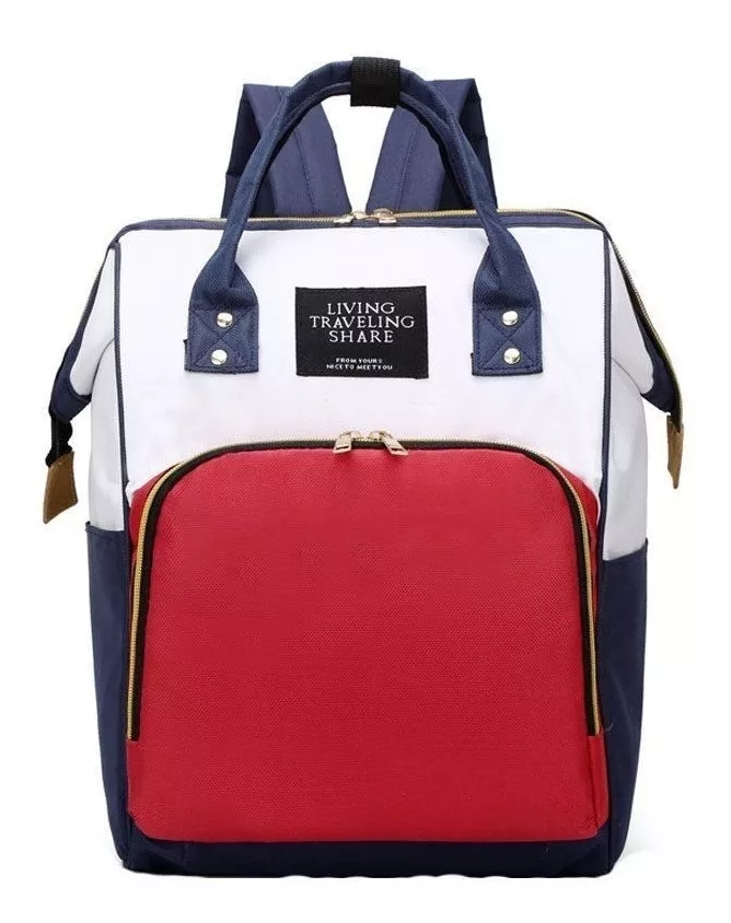 MOCHILA PAÑALERA BEBÉ MAMÁ BOLSO MATERNAL MULTICOLOR - 1