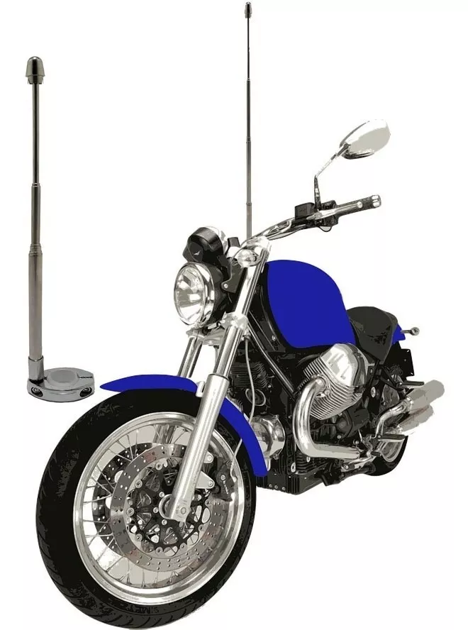 ANTENA DE SEGURIDAD CORTA HILO CURADO PARA MOTOS - 1